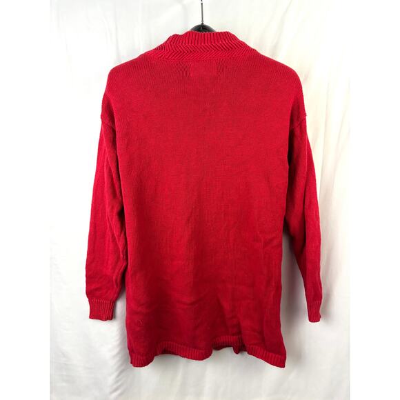 Vintage 1990s Westbound Red Long Sweater Cardigan Women’s Small - Picture 2 of 10